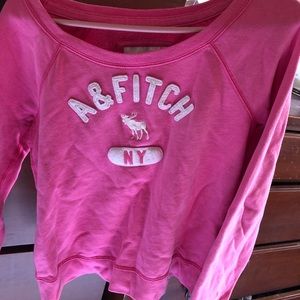 Abercrombie & Fitch Cropped Pink Sweatshirt